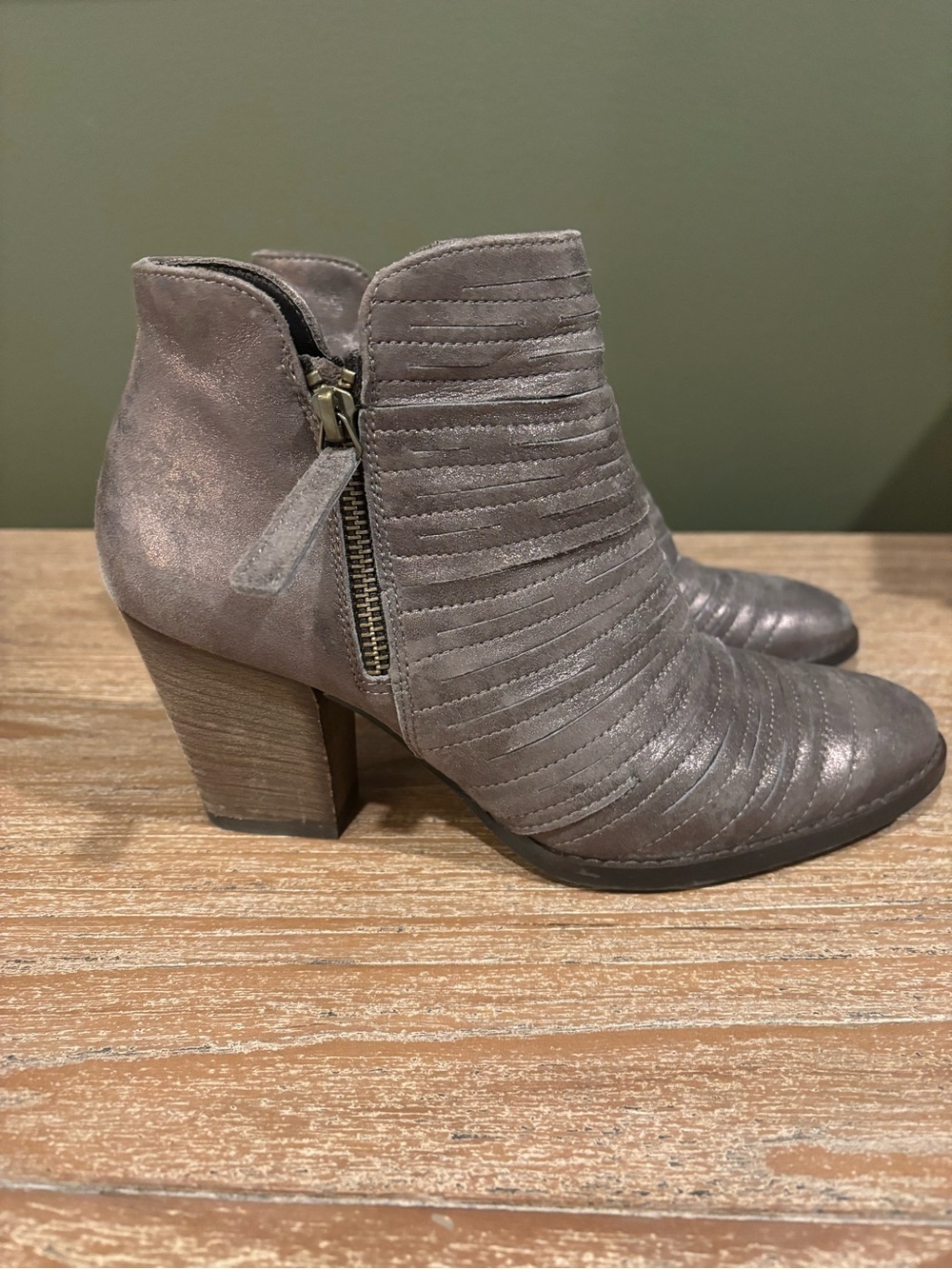 Paul Green Women's Gray Ankle Booties with Side Zip UK Size 5, US Size 8 - Picture 3 of 10
